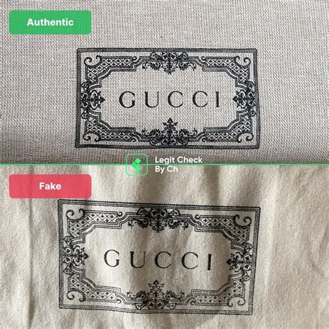 authentic gucci dust bag vs fake|gucci legit check.